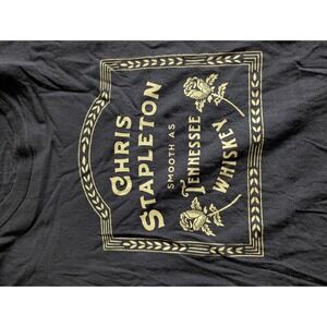 Chris Stapleton Smooth As Tennessee Whiskey Graphic T-Shirt Black Mens 2XL XXL